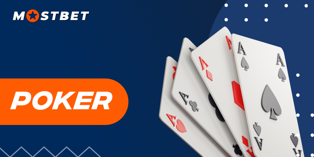 Explore the variety of online poker games available for Indian users on Mostbet